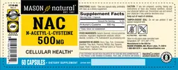 Label for NAC 500 mg