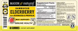 Label for Sambucus Elderberry with Echinacea & Propolis Raspberry Flavor
