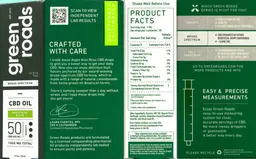Label for Broad Spectrum CBD Oil Apple Kiwi Bliss 50 mg/mL