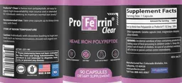 Label for ProFerrin Clear