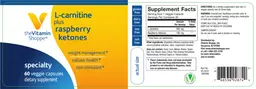 Label for L-Carnitine Plus Raspberry Ketones