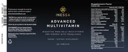 Label for Advanced Multivitamin