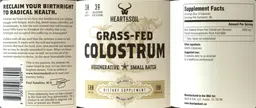 Label for Grass-Fed Colostrum