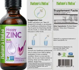 Label for Happy Zinc for Kids