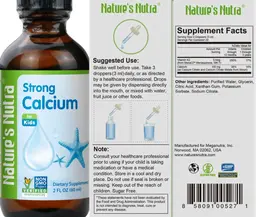 Label for Strong Calcium for Kids