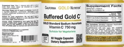 Label for Buffered Gold C 750 mg