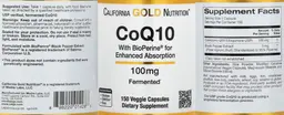 Label for CoQ10 100 mg wtih BioPerine