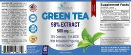 Label for Green Tea 98% Extract 500 mg