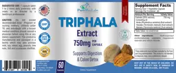 Label for Triphala Extract 750 mg