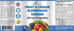 Label for Fruit & Veggie Superfood Greens
