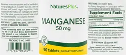 Label for Manganese 50 mg