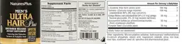 Label for Men's Ultra Hair Plus