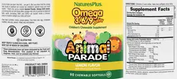 Label for Omega 3/6/9 Junior Lemon Flavor