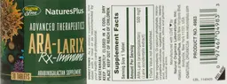Label for Advanced Therapeutics ARA-Larix Rx-Immune