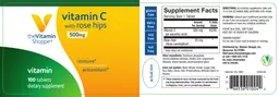Label for Vitamin C With Rose Hips 500 mg