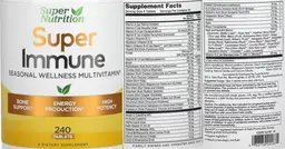 Label for Super Immune Seasonal Wellness Multivitamin