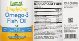 Label for Omega-3 Fish Oil 650 mg