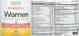 Label for Women Multivitamin + Supporting Herbs