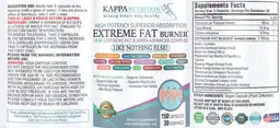 Label for Extreme Fat Burner