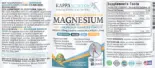 Label for Magnesium with Zinc and Vitamin D3