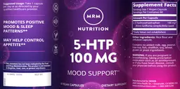 Label for 5-HTP 100 mg