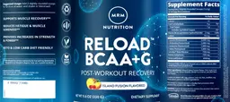 Label for BCAA+G RELOAD Island Fusion Flavored