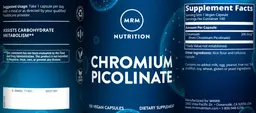 Label for Chromium Picolinate