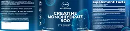 Label for Creatine Monohydrate 500