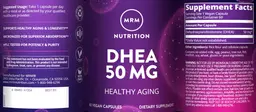 Label for DHEA 50 mg