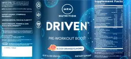 Label for Driven Blood Orange Flavored