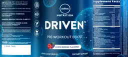 Label for Driven Mixed Berries Flavored