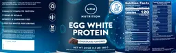 Label for Egg White Protein Chocolate Flavored