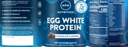 Label for Egg White Protein Chocolate Flavored