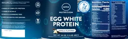 Label for Egg White Protein Vanilla Flavored
