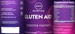Label for Gluten Aid