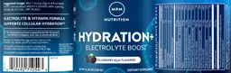 Label for Hydration+ Blueberry Acai Flavored