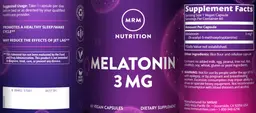Label for Melatonin 3 mg