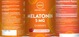 Label for Melatonin 5 mg Raspberry Flavored