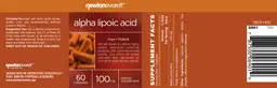 Label for Alpha Lipoic Acid 100 mg