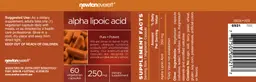Label for Alpha Lipoic Acid 250 mg