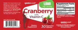 Label for Cranberry 1000 mg with Vitamin C