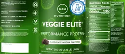 Label for Veggie Elite Chocolate Mocha Flavored