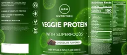 Label for Veggie Protein Chocolate Flavored