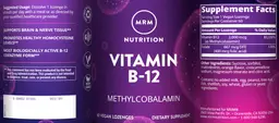 Label for Vitamin B-12