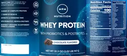 Label for Whey Protein Chocolate Flavored