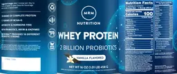 Label for Whey Protein Vanilla Flavored