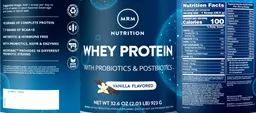 Label for Whey Protein Vanilla Flavored