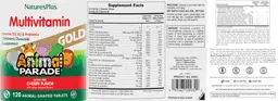 Label for Multivitamin Gold Cherry Flavor