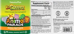 Label for KidGreenz Tropical Fruit Flavor