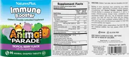 Label for Immune Booster Tropical Berry Flavor
